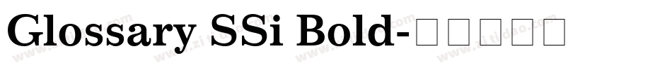 Glossary SSi Bold字体转换